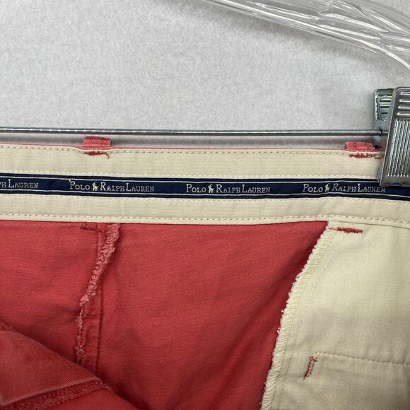 POLO RALPH LAUREN Shorts Men 42 Pleated 9" Chino Twill Walking Nantucket Red USA - Picture 7 of 13